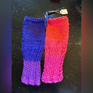 One of a kind- LIMITED EDITION Knit Hand Arm warmers Fingerless gloves mittens